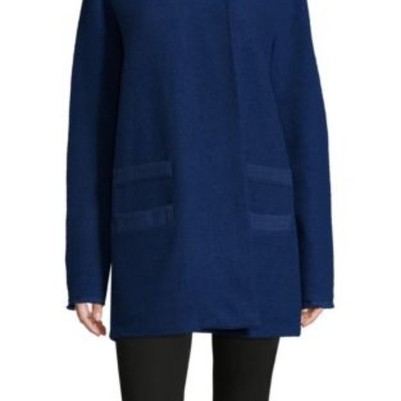 Karl Lagerfeld Wool Cocoon Coat - Picture 3 of 13